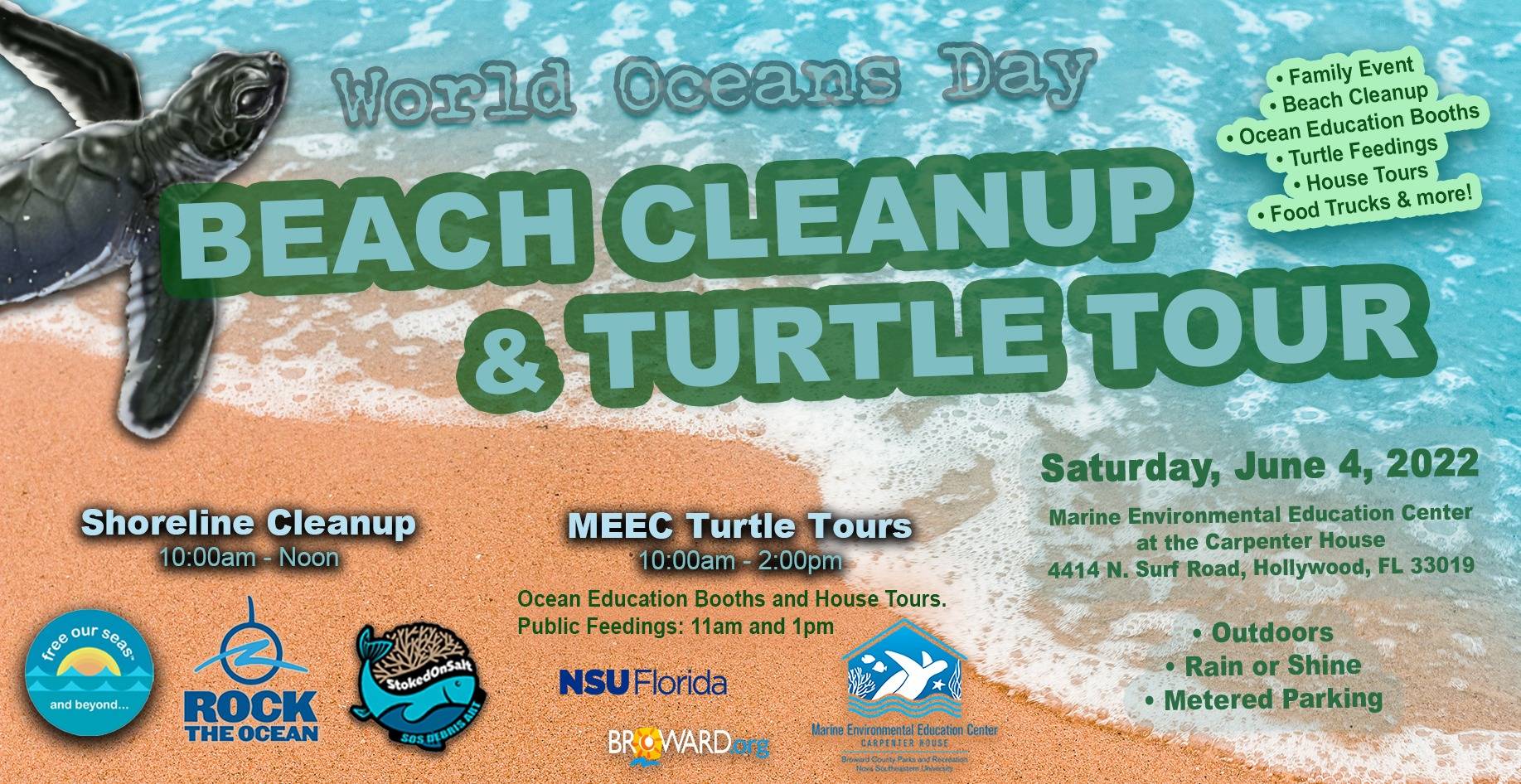 World Oceans Day CleanUp & Turtle Tours - Hollywood TAP (Trends and Places)