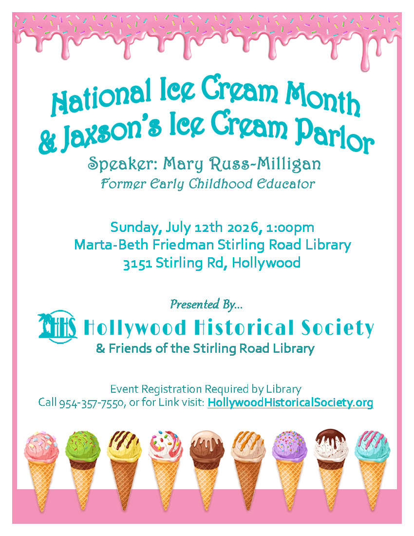 Lecture Series: National Ice Cream Month & Jaxon’s Ice Cream Parlor